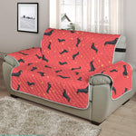 Cute Dachshund Pattern Print Half Sofa Protector