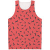 Cute Dachshund Pattern Print Men's Tank Top