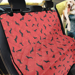 Cute Dachshund Pattern Print Pet Car Back Seat Cover