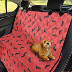 Cute Dachshund Pattern Print Pet Car Back Seat Cover