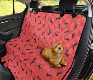 Cute Dachshund Pattern Print Pet Car Back Seat Cover