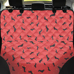 Cute Dachshund Pattern Print Pet Car Back Seat Cover