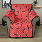 Cute Dachshund Pattern Print Recliner Protector