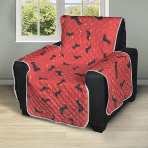 Cute Dachshund Pattern Print Recliner Protector