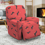 Cute Dachshund Pattern Print Recliner Slipcover