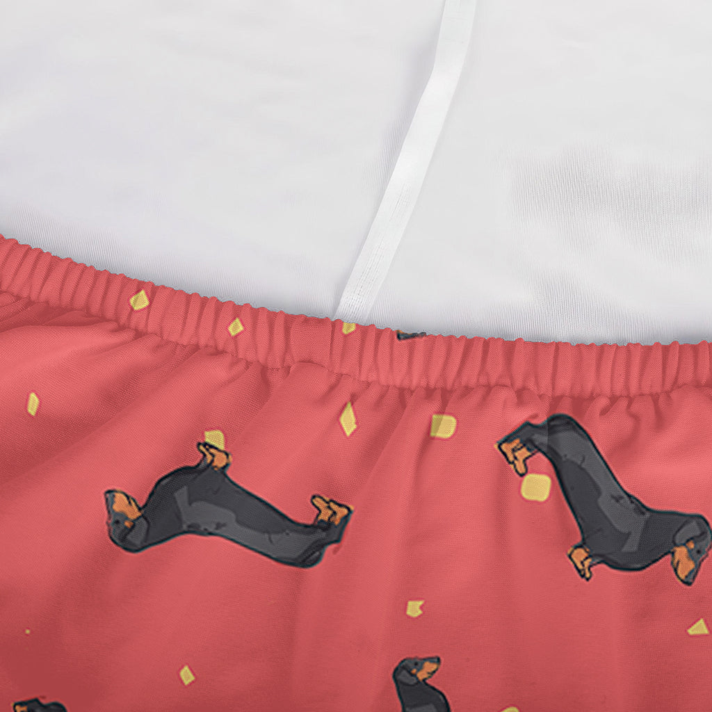 Cute Dachshund Pattern Print Sofa Cover