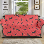 Cute Dachshund Pattern Print Sofa Protector