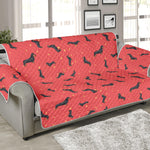 Cute Dachshund Pattern Print Sofa Protector