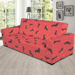 Cute Dachshund Pattern Print Sofa Slipcover