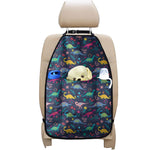 Cute Dino Floral Pattern Print Car Seat Organizers