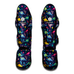 Cute Dino Floral Pattern Print Muay Thai Shin Guard