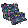 Cute Dino Floral Pattern Print Pet Car Back Seat Cover