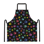 Cute Dino Footprint Pattern Print Apron