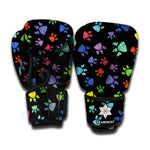 Cute Dino Footprint Pattern Print Boxing Gloves