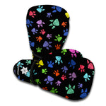 Cute Dino Footprint Pattern Print Boxing Gloves