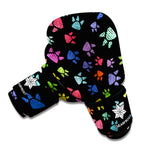 Cute Dino Footprint Pattern Print Boxing Gloves