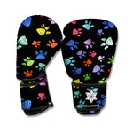 Cute Dino Footprint Pattern Print Boxing Gloves