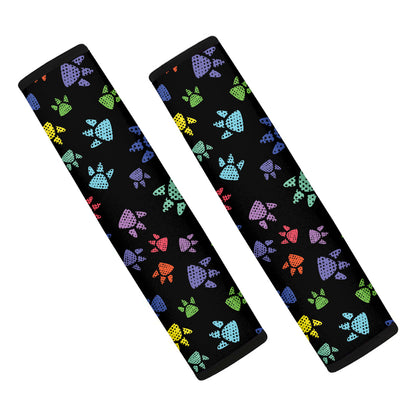 Cute Dino Footprint Pattern Print Car Seat Belt Covers
