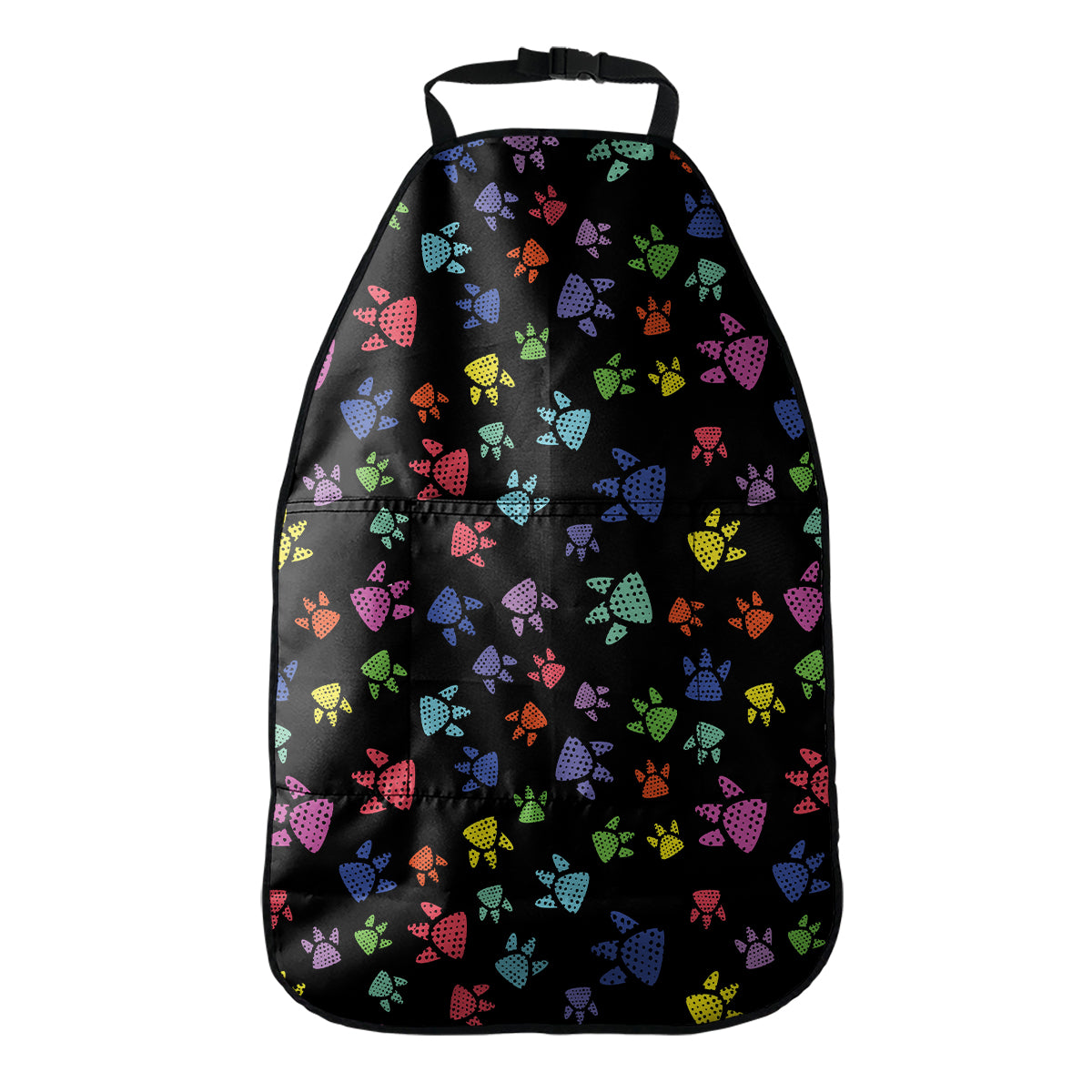 Cute Dino Footprint Pattern Print Car Seat Organizers
