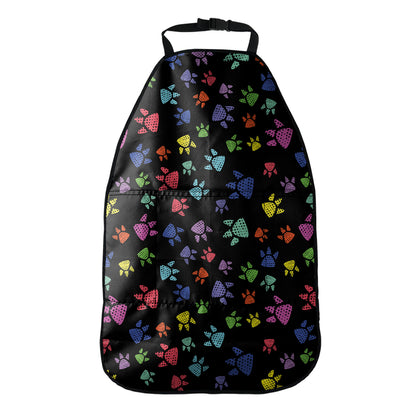 Cute Dino Footprint Pattern Print Car Seat Organizers