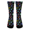 Cute Dino Footprint Pattern Print Crew Socks