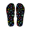 Cute Dino Footprint Pattern Print Flip Flops