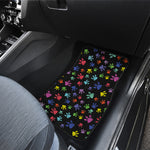 Cute Dino Footprint Pattern Print Front Car Floor Mats