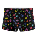 Cute Dino Footprint Pattern Print Men's Boxer Briefs