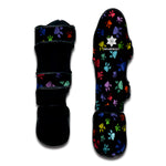 Cute Dino Footprint Pattern Print Muay Thai Shin Guard