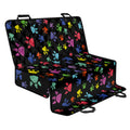 Cute Dino Footprint Pattern Print Pet Car Back Seat Cover