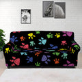 Cute Dino Footprint Pattern Print Sofa Cover