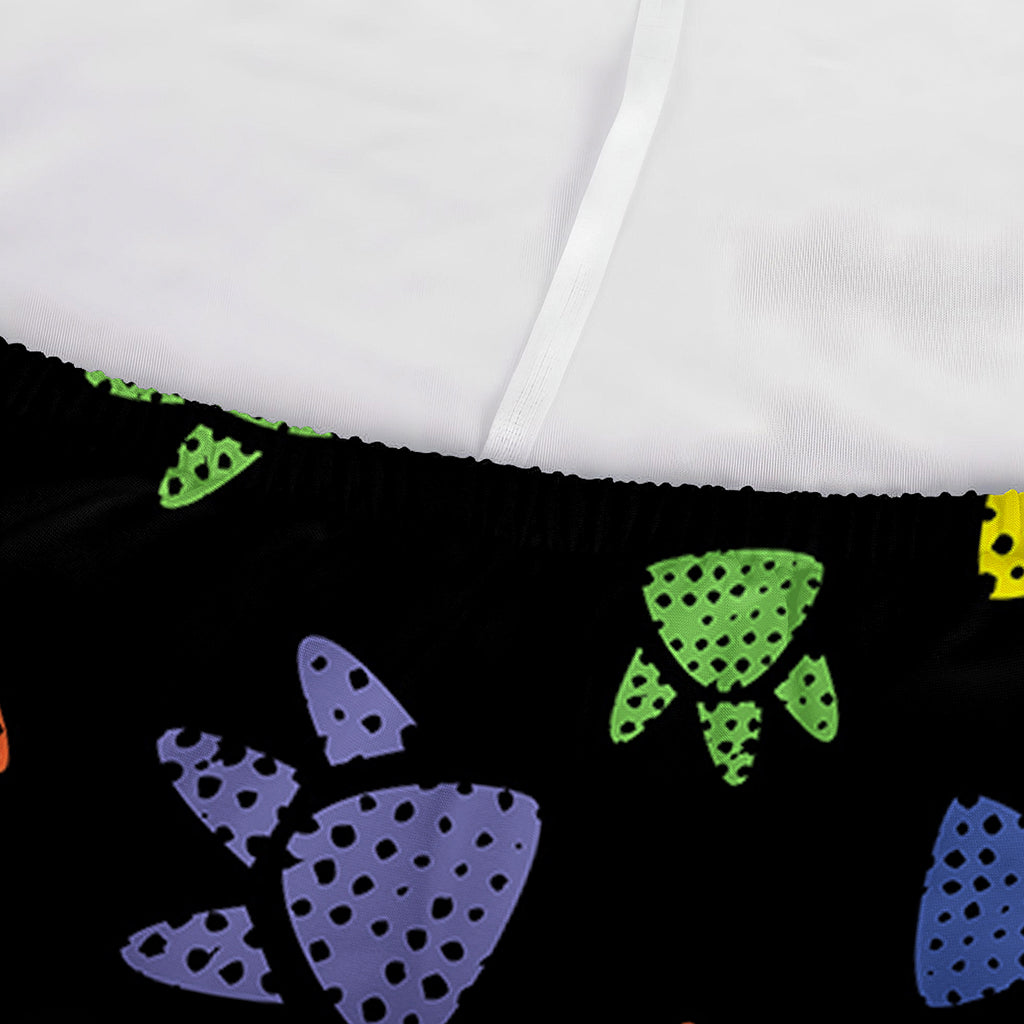 Cute Dino Footprint Pattern Print Sofa Cover