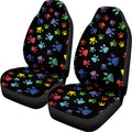 Cute Dino Footprint Pattern Print Universal Fit Car Seat Covers