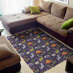Cute Dino Halloween Pattern Print Area Rug