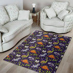 Cute Dino Halloween Pattern Print Area Rug