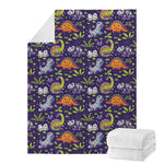 Cute Dino Halloween Pattern Print Blanket