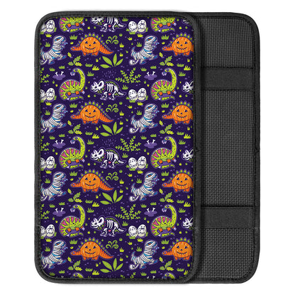 Cute Dino Halloween Pattern Print Car Center Console Cover