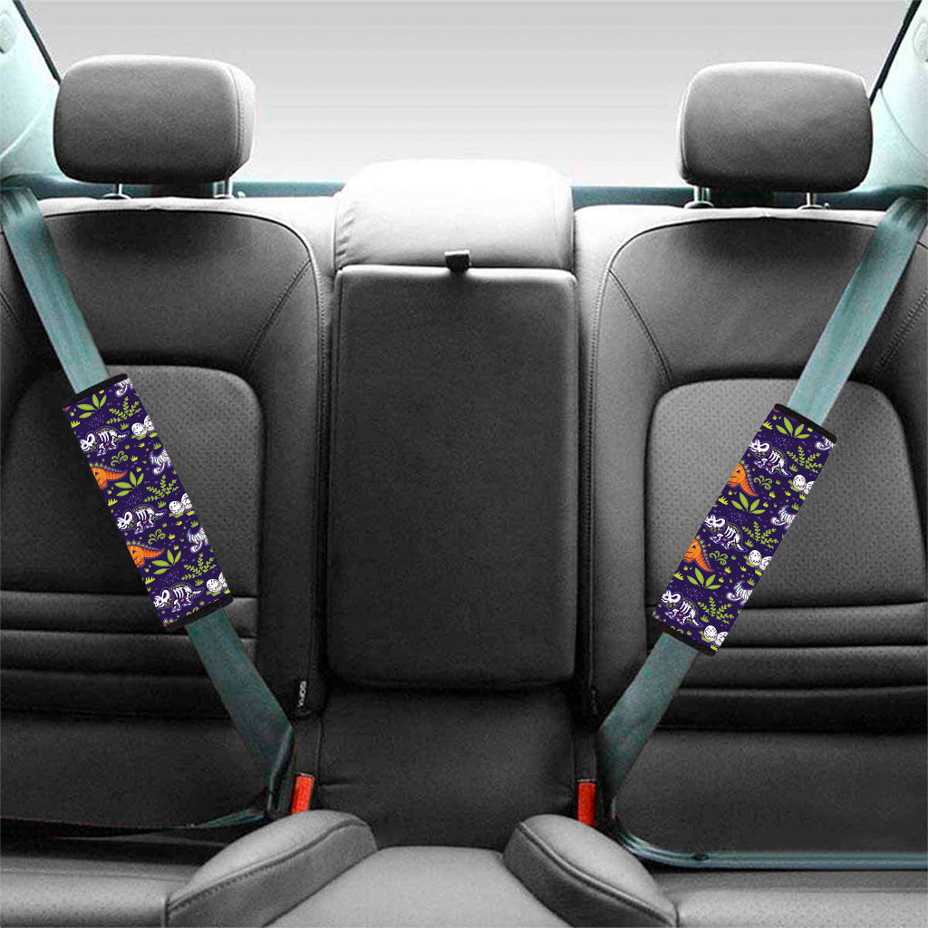 Cute Dino Halloween Pattern Print Car Seat Belt Covers