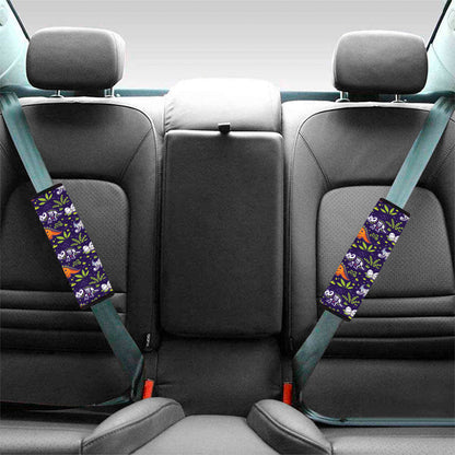 Cute Dino Halloween Pattern Print Car Seat Belt Covers