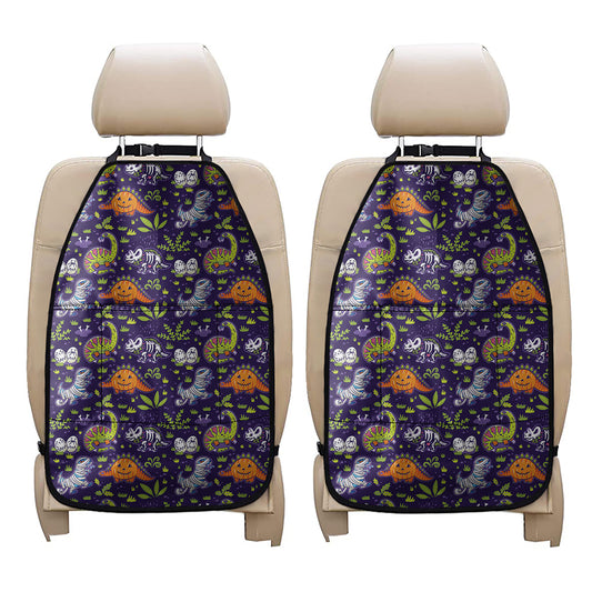 Cute Dino Halloween Pattern Print Car Seat Organizers