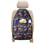 Cute Dino Halloween Pattern Print Car Seat Organizers