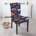 Cute Dino Halloween Pattern Print Dining Chair Slipcover
