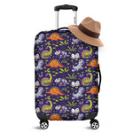 Cute Dino Halloween Pattern Print Luggage Cover