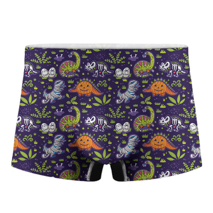 Cute Dino Halloween Pattern Print Men's Boxer Briefs