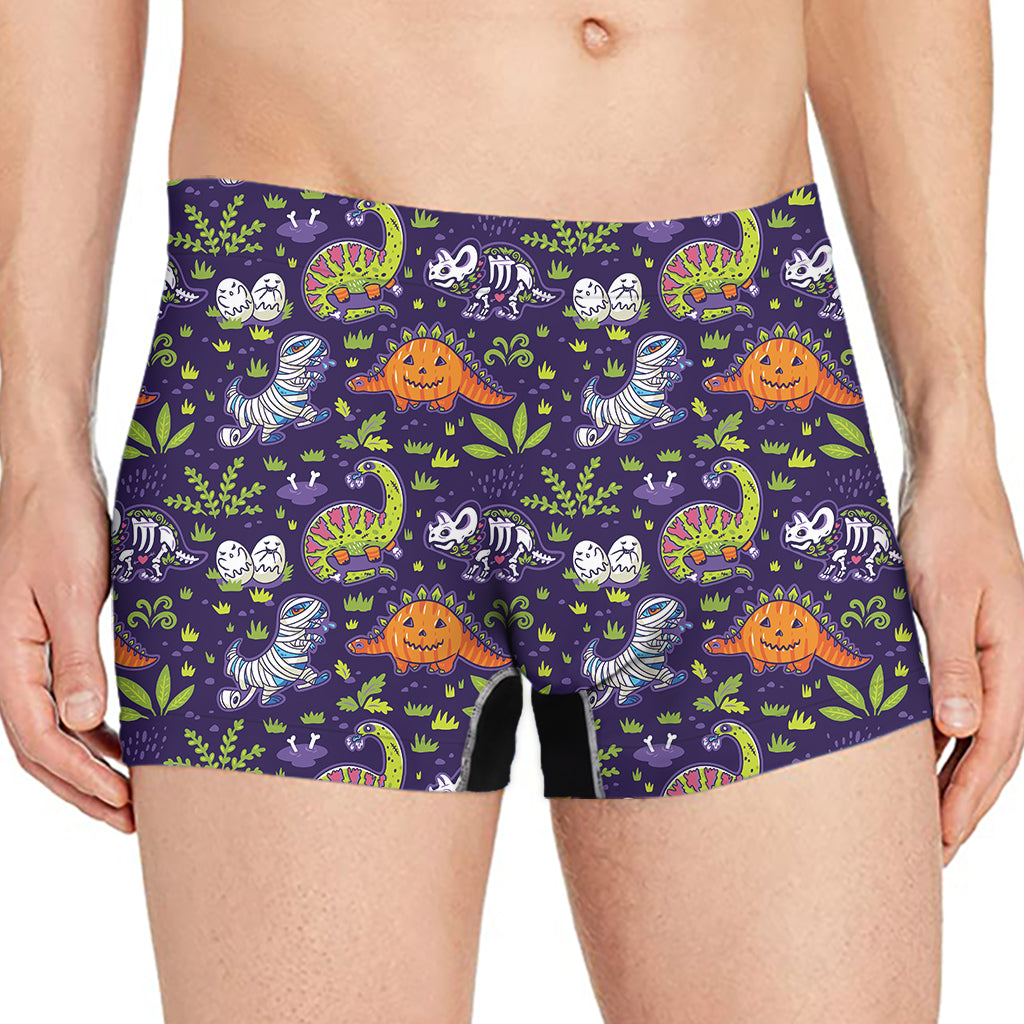 Cute Dino Halloween Pattern Print Men's Boxer Briefs