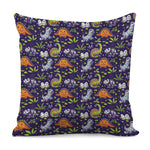 Cute Dino Halloween Pattern Print Pillow Cover
