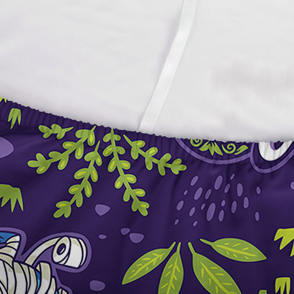 Cute Dino Halloween Pattern Print Sofa Cover