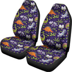 Cute Dino Halloween Pattern Print Universal Fit Car Seat Covers