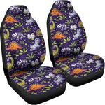 Cute Dino Halloween Pattern Print Universal Fit Car Seat Covers