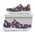 Cute Dino Halloween Pattern Print White Running Shoes